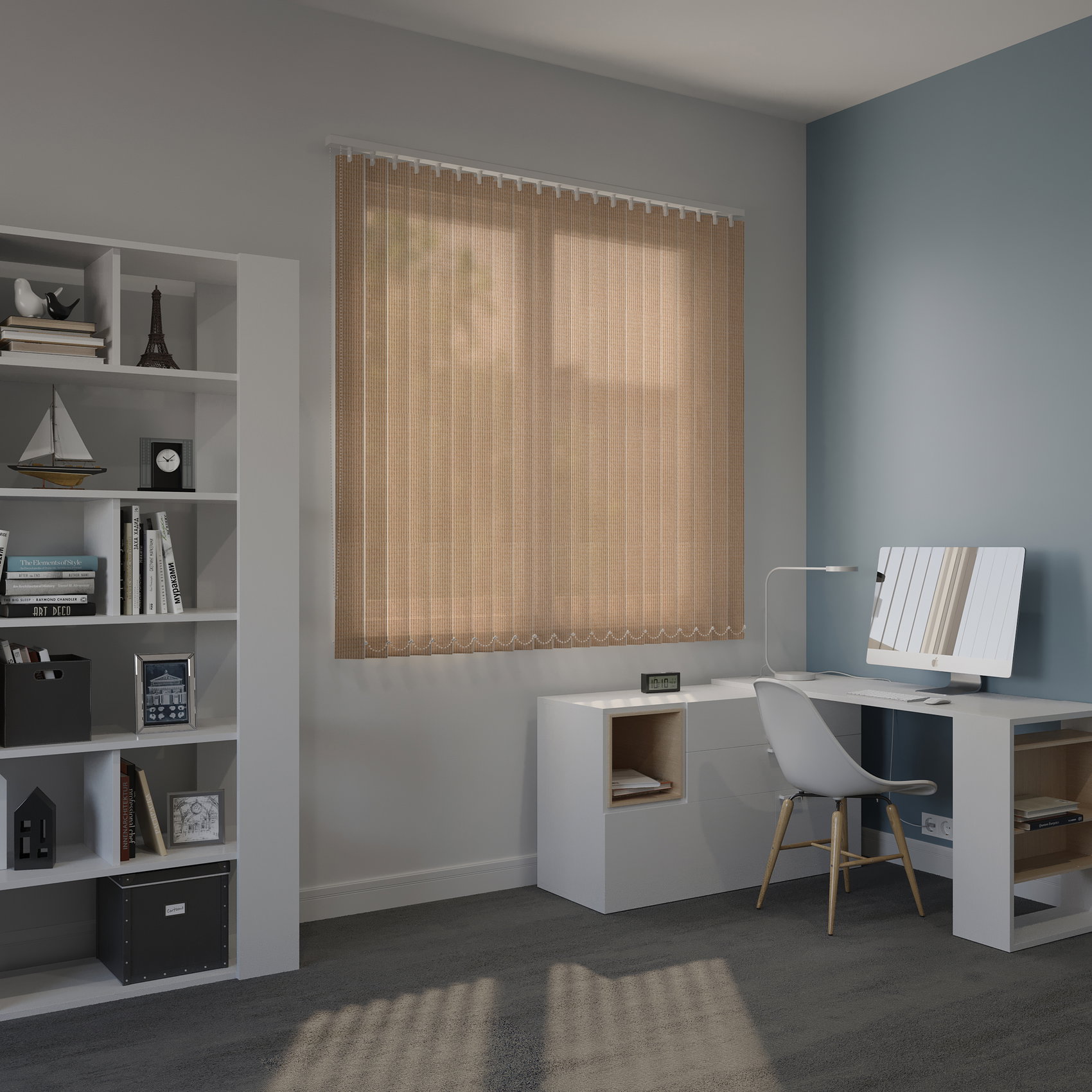 Verticales Velvet BEIGE, en perspectiva